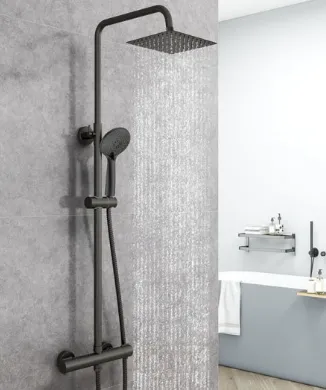 COLONNE DE DOUCHE NOIR MAT