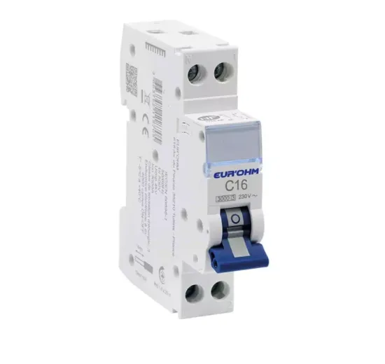 DISJONCTEUR 1P+N COURBE C 4,5KA VIS/VIS