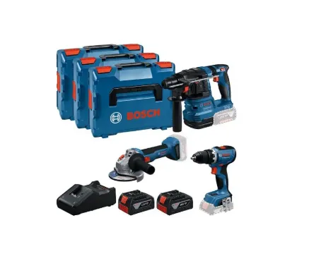 [0615A5009G] PACK 3 MACHINES GSR18V-65 + GBH18V-22 + GWS18V-818V + 2 BATTERIES 5AH