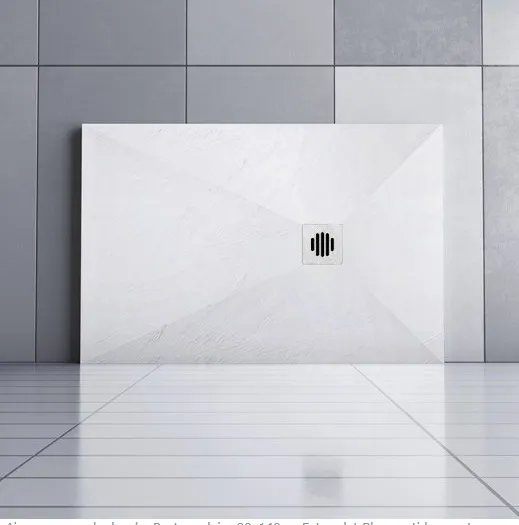 RECEVEUR DE DOUCHE BLANC GRILLE ABS (80x80)