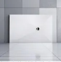 RECEVEUR DE DOUCHE BLANC GRILLE ABS