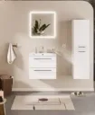 MEUBLE LOLA + VASQUE CERAMIQUE + MIROIR (Hors Colonne)